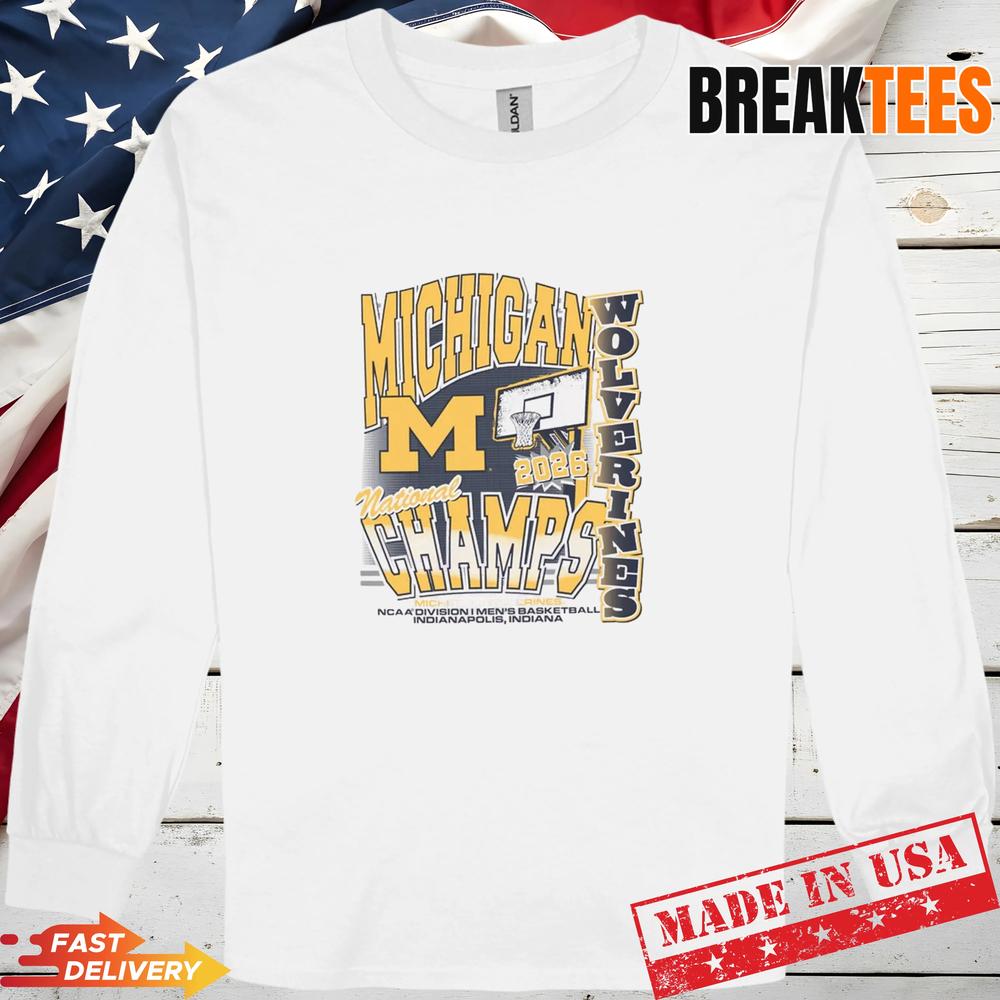 Michigan Wolverines Men’s Basketball National Champions Graphic Shirt