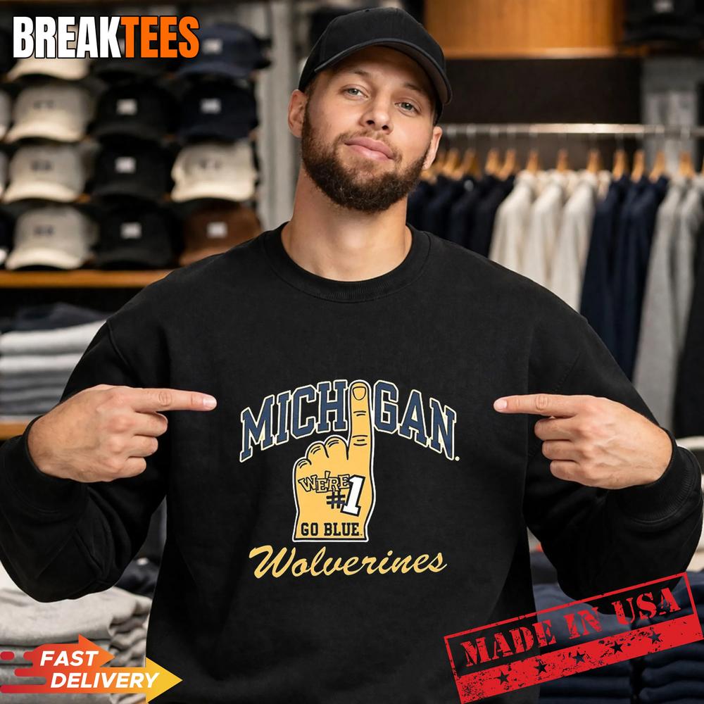 Michigan Wolverines Number One Hand Shirt