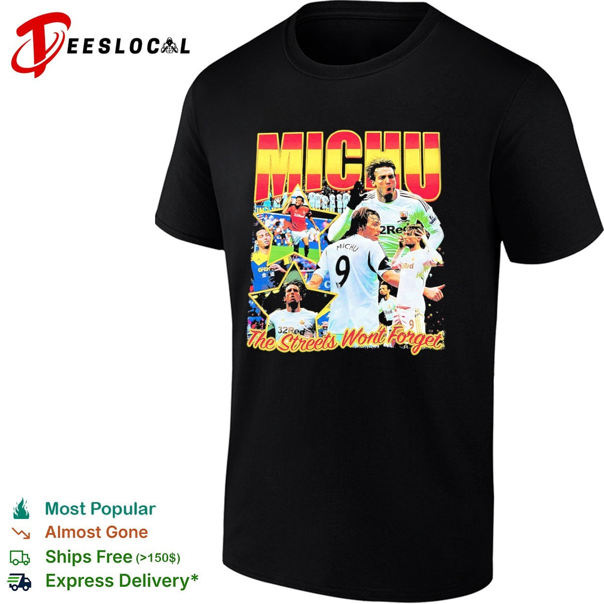 Michu Swansea City AFC Premier League The Streets Wont Forget soccer football shirt