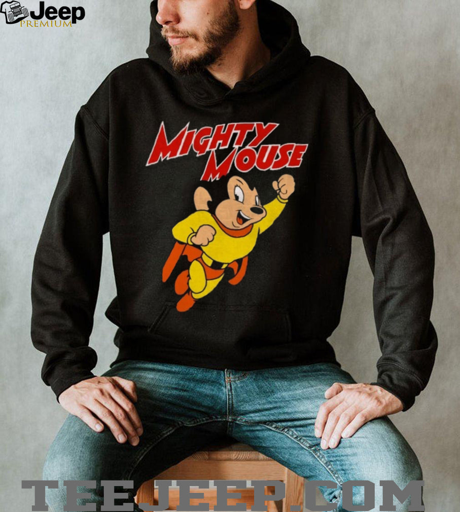 Mighty Mouse Flying Superhero Retro Classic Cartoon T Shirt