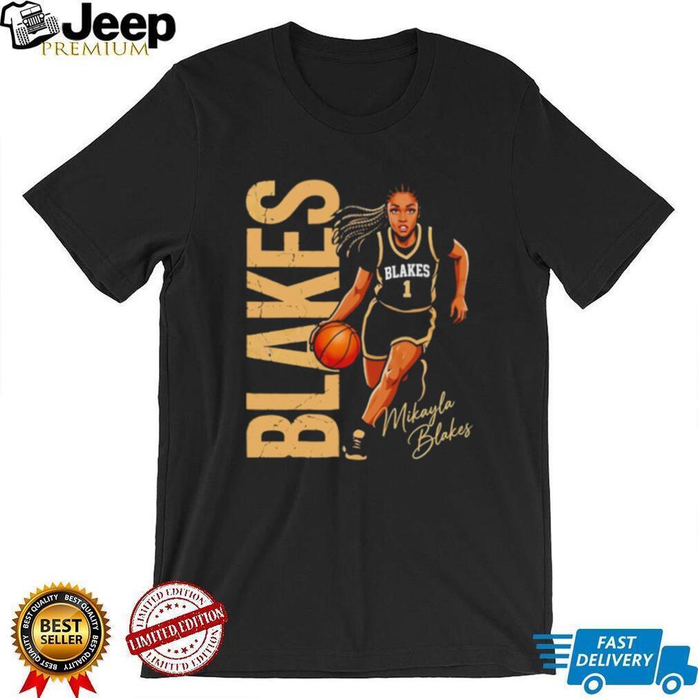 Mikayla Blakes #1 Basketball Graphic Player Tribute T shirt