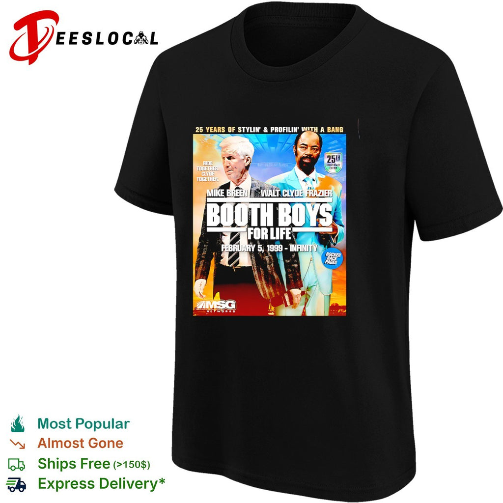Mike Breen and Walt Clyde Frazier Booth Boys for Life 25th shirt