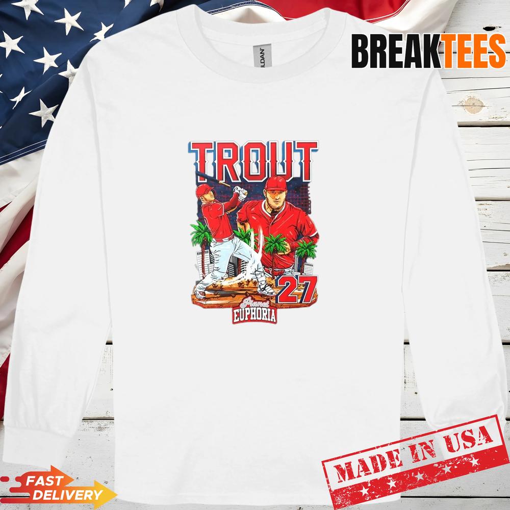 Mike Trout Los Angeles Angels baseball Planet Euphoria T-Shirt