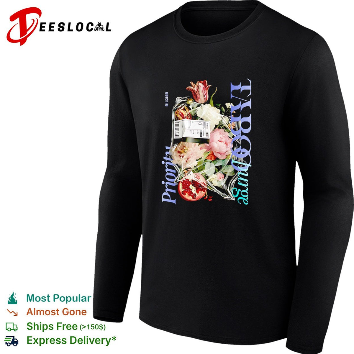 Milgaam Priority 1 Ecopurge Floral Pomegranate Still Life Photography shirt