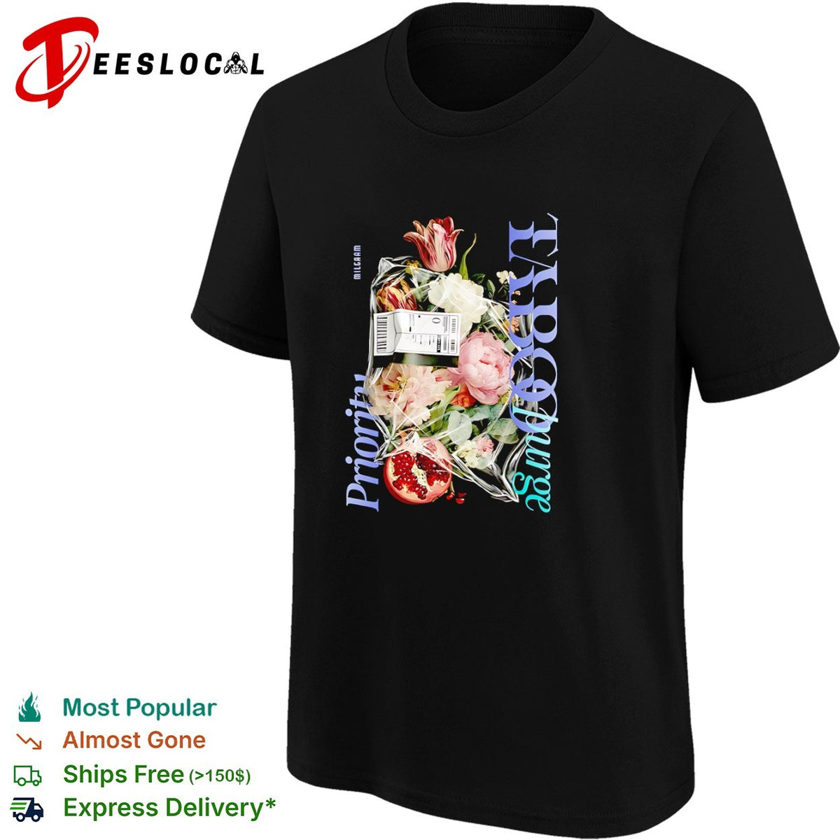 Milgaam Priority 1 Ecopurge Floral Pomegranate Still Life Photography shirt