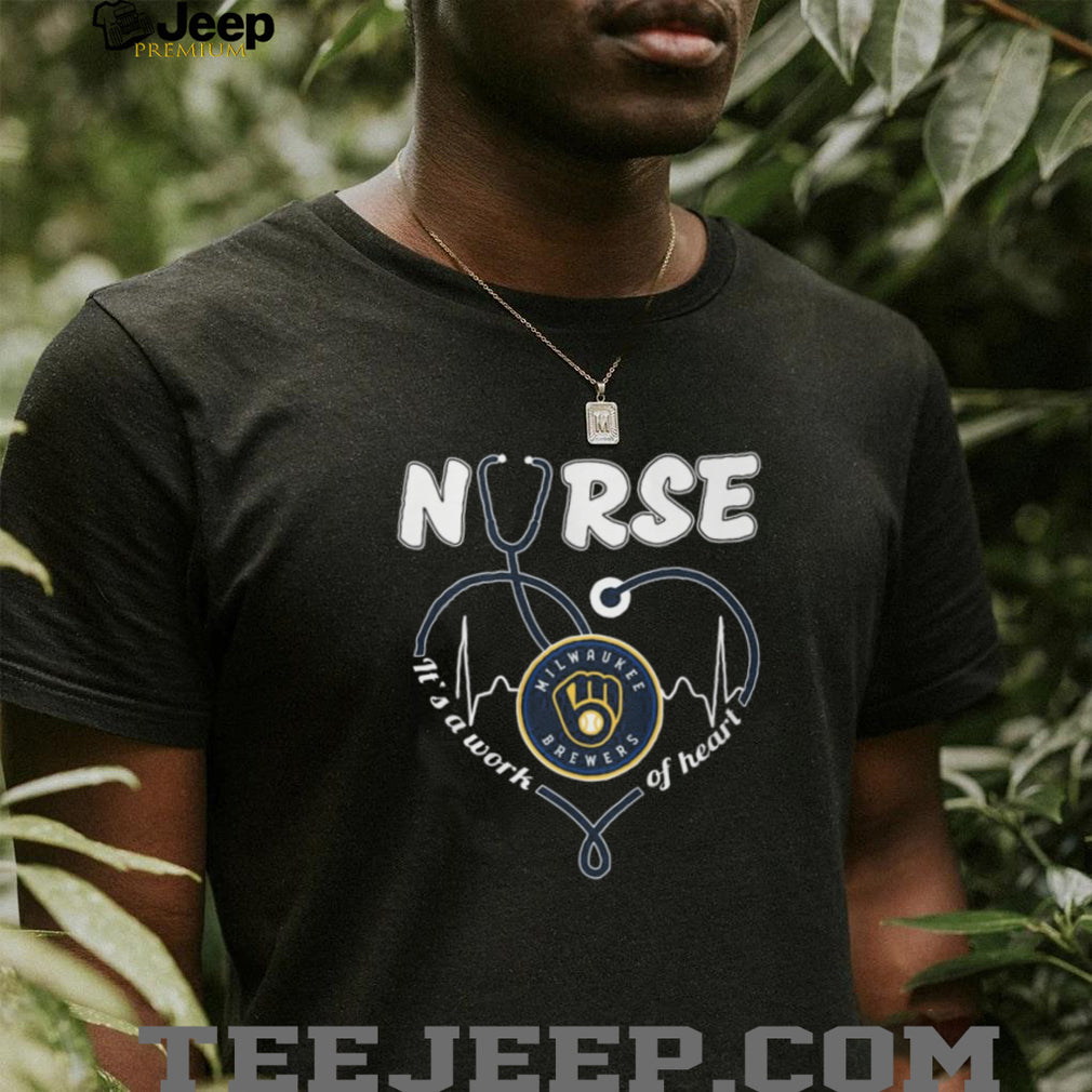 Milwaukee Baseball Nurse T Shirt It’s A Work Of Heart Stethoscope Design