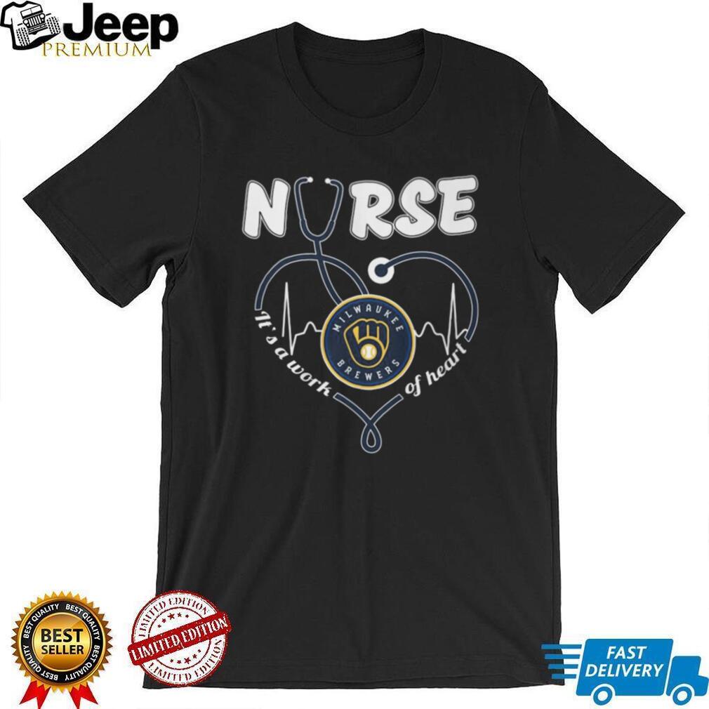 Milwaukee Baseball Nurse T Shirt It’s A Work Of Heart Stethoscope Design