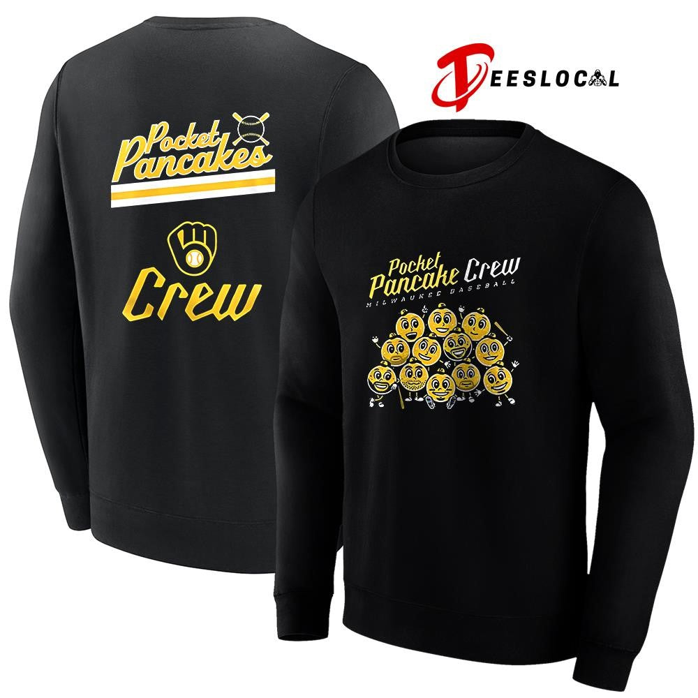 Milwaukee Brewers Pocket Pancake crew graphic shirt