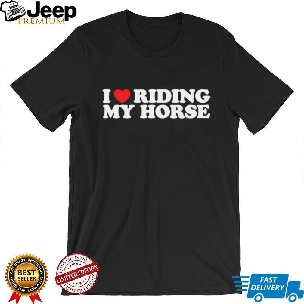 Minimalist Heart Riding My Horse Equestrian Lover Graphic T Shirt