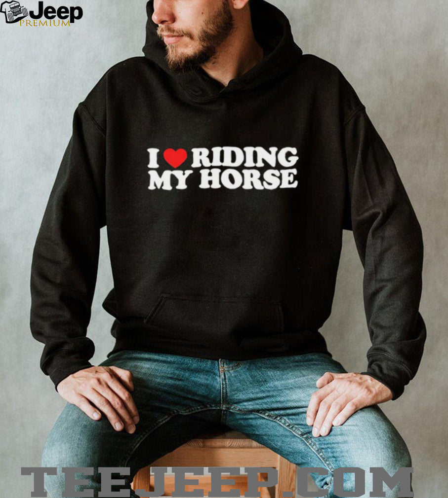 Minimalist Heart Riding My Horse Equestrian Lover Graphic T Shirt
