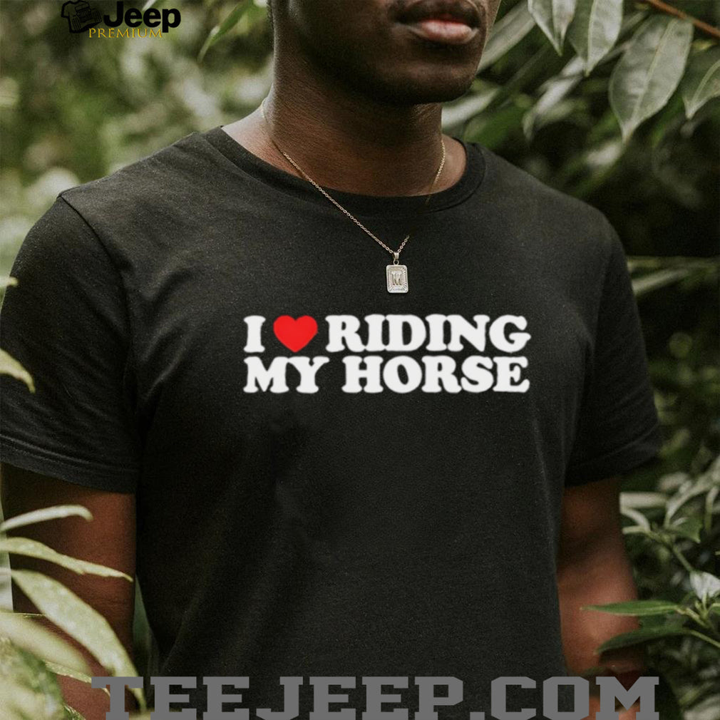 Minimalist Heart Riding My Horse Equestrian Lover Graphic T Shirt