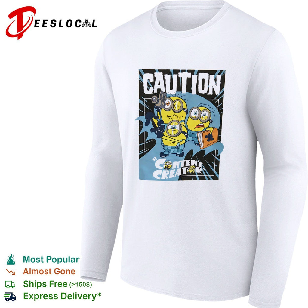 Minions Caution Content Creator shirt