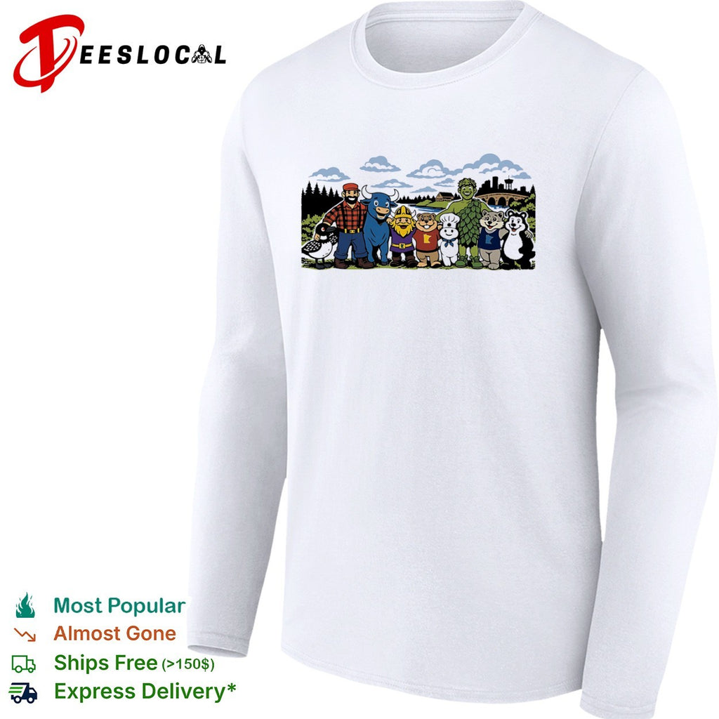 Minnesota Mascot Minneapolis Cityscape Icon shirt