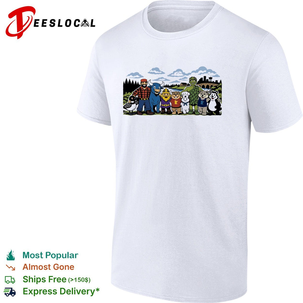 Minnesota Mascot Minneapolis Cityscape Icon shirt