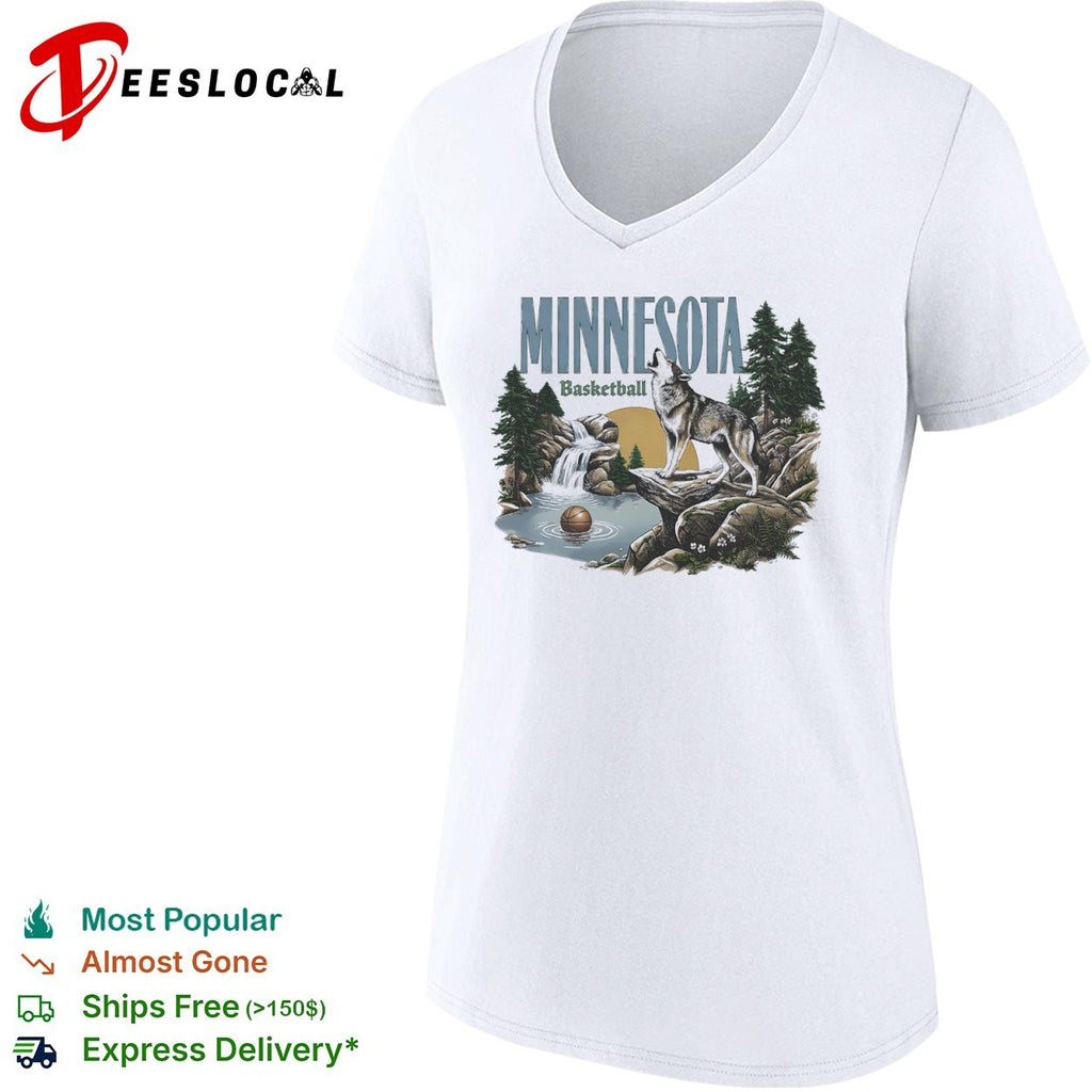 Minnesota Timberwolves Basketball Howling Wolf Nature shirt
