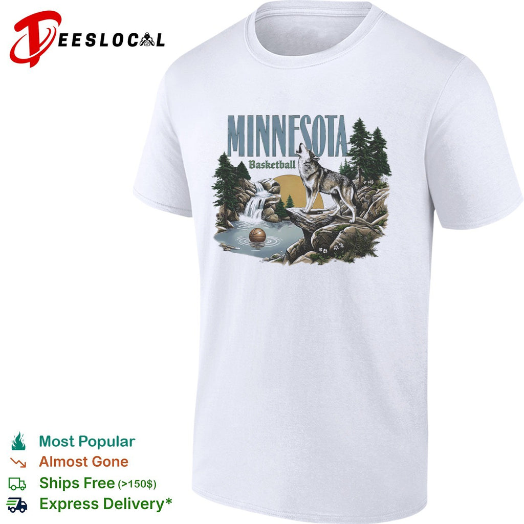 Minnesota Timberwolves Basketball Howling Wolf Nature shirt