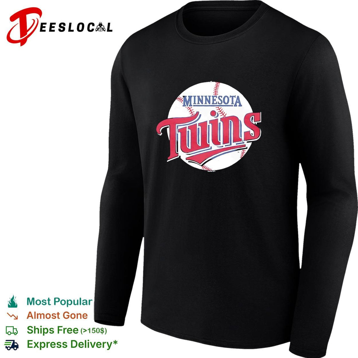 Minnesota Twins script circle TC vintage baseball logo shirt