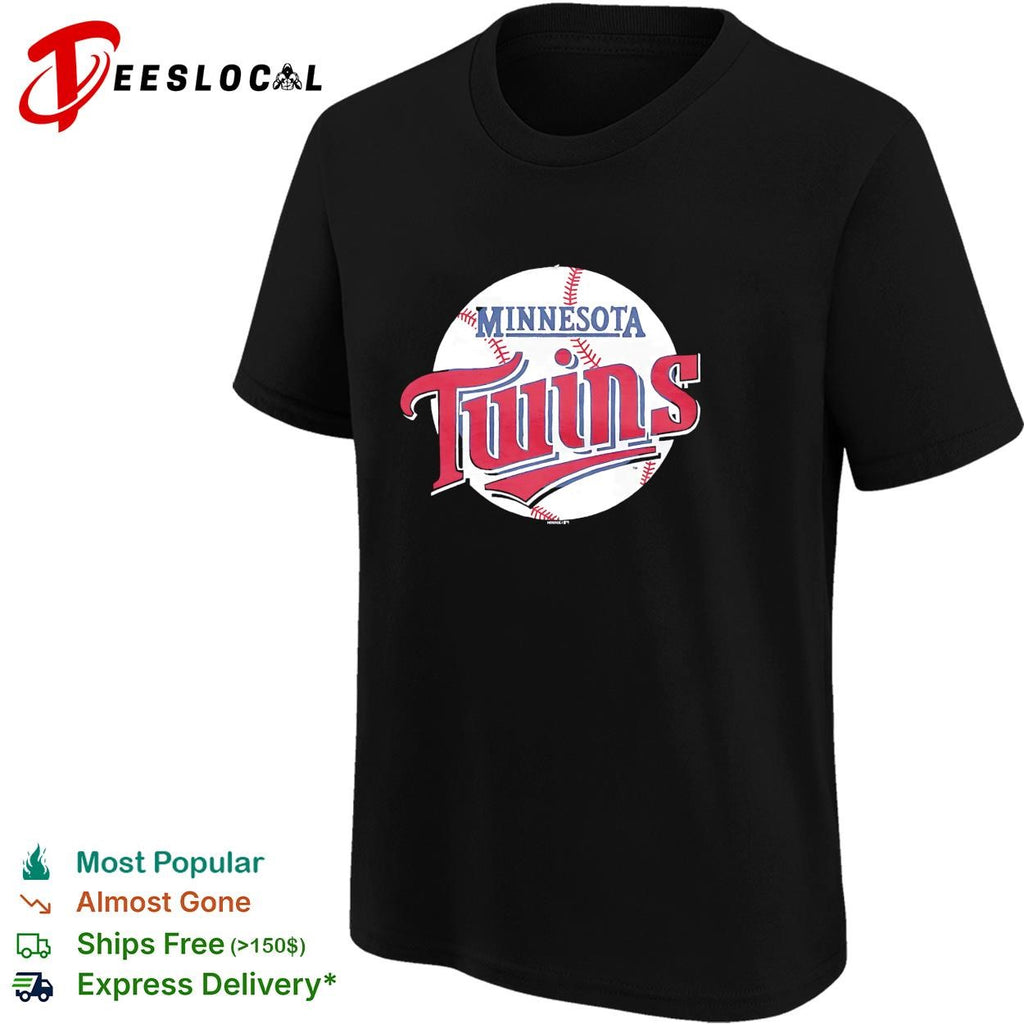 Minnesota Twins script circle TC vintage baseball logo shirt
