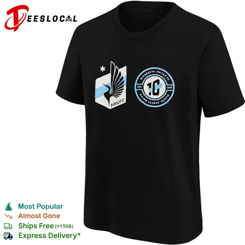 Minnesota United FC 10 Year Anniversary 2017 2026 Major League Soccer MNUFC shirt