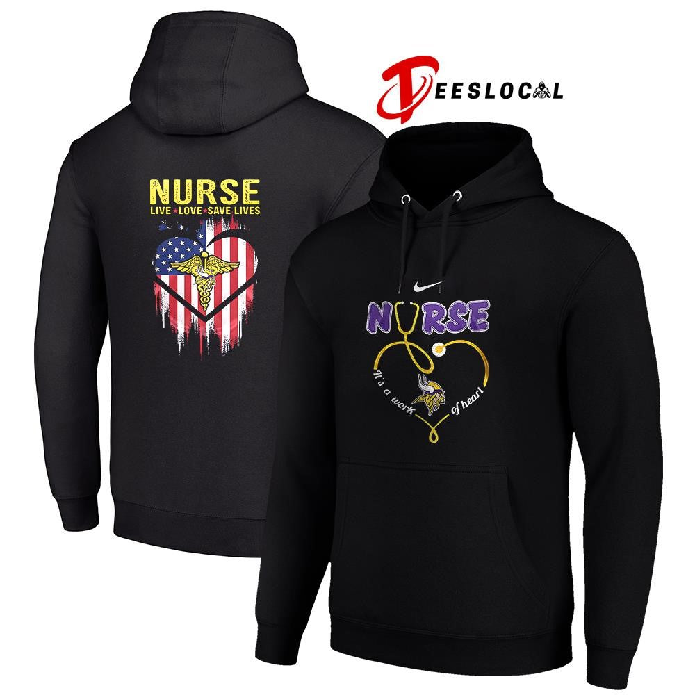 Minnesota Vikings x Army nurse it’s a work of heart shirt