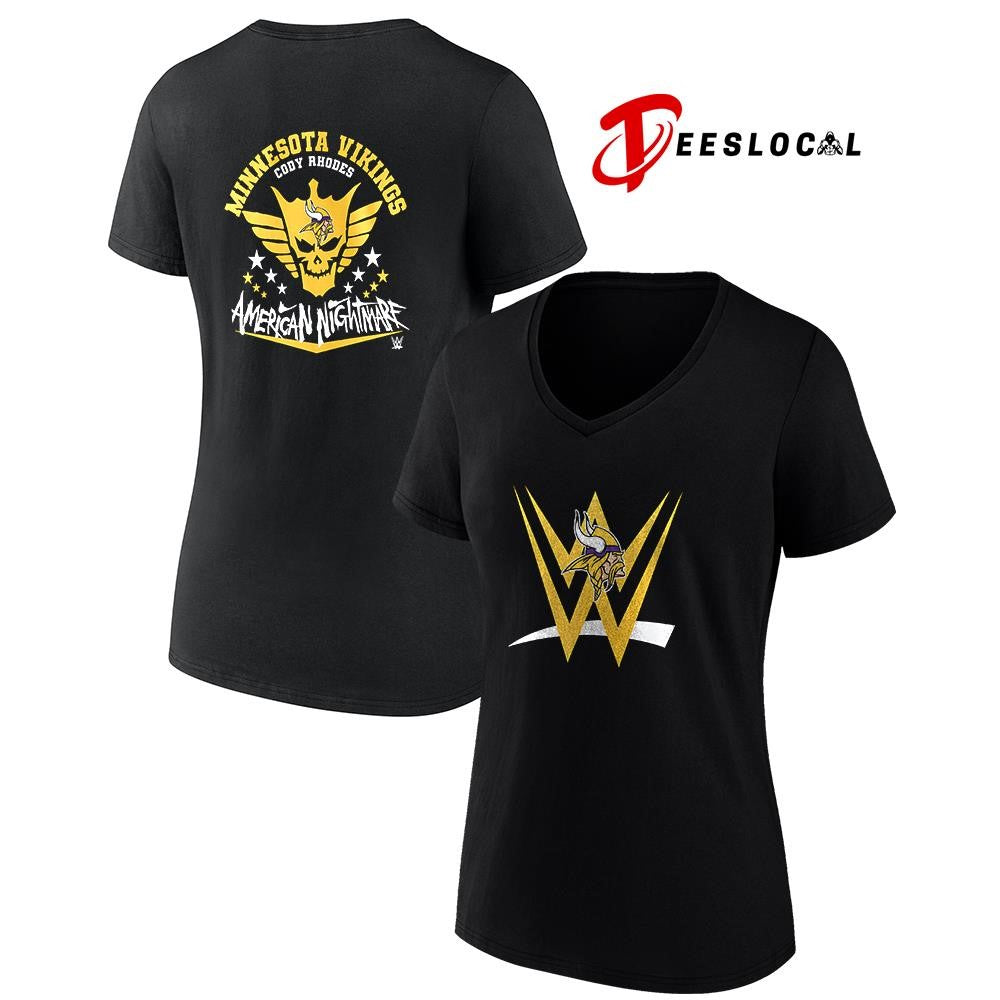 Minnesota Vikings x Cody Rhones American nightmare logo shirt