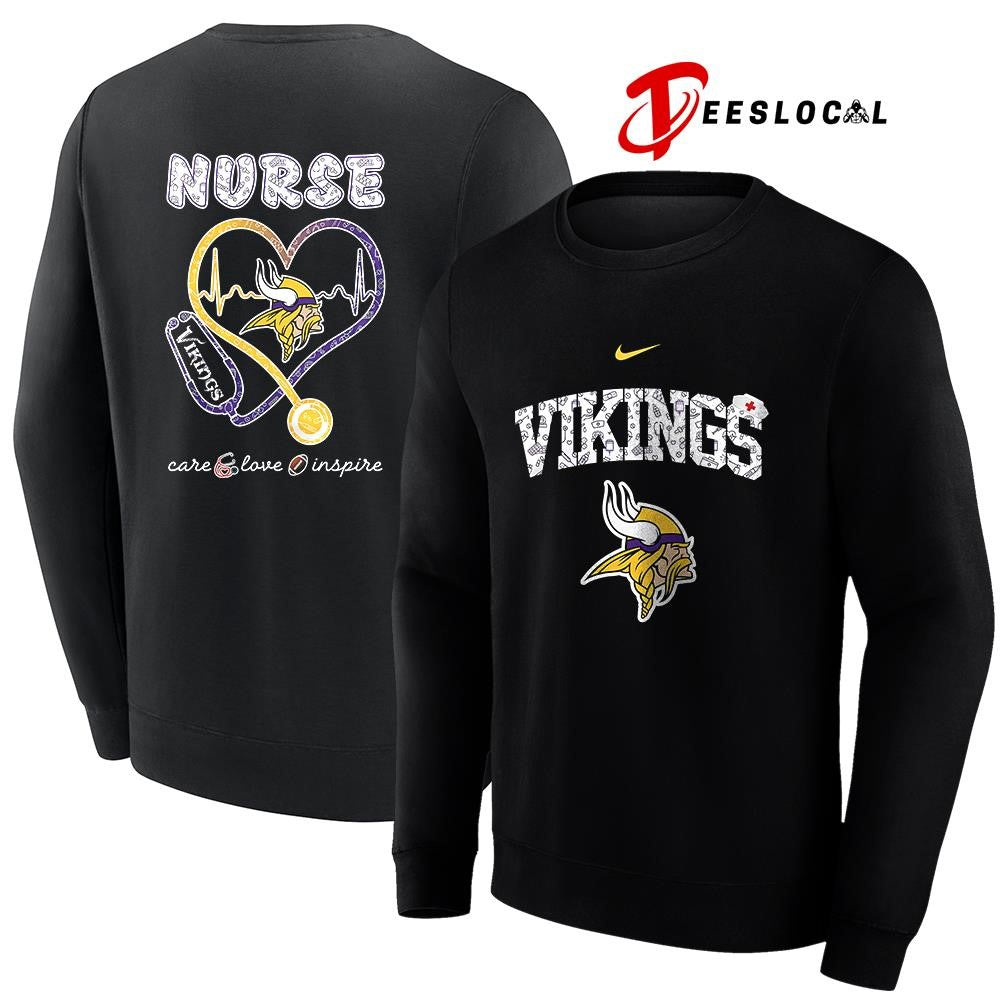 Minnesota Vikings x Nurse care love inspire logo shirt