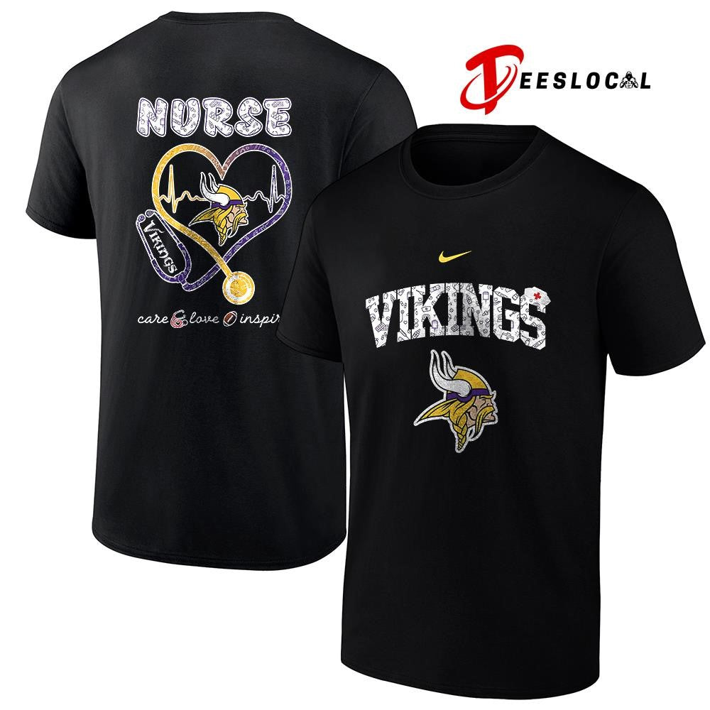 Minnesota Vikings x Nurse care love inspire logo shirt