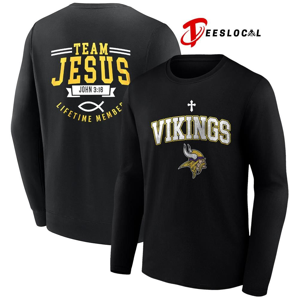 Minnesota Vikings x team Jesus lifetime member John 3 16 logo shirt