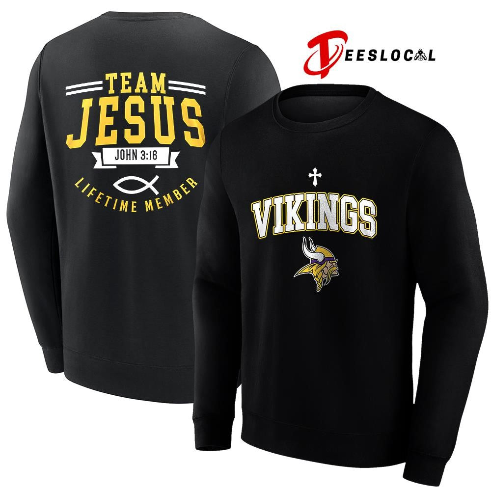 Minnesota Vikings x team Jesus lifetime member John 3 16 logo shirt
