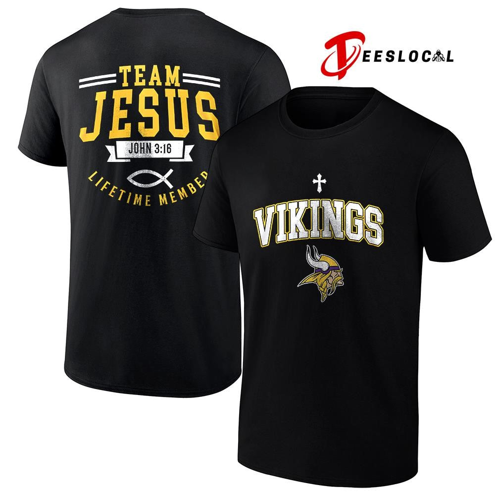 Minnesota Vikings x team Jesus lifetime member John 3 16 logo shirt