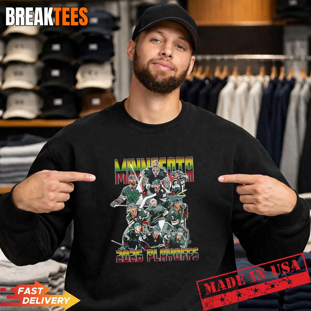 Minnesota Wild Hockey 2026 Playoffs Team Collage T-Shirt