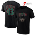 Minnesota Wild Quinn Hughes portrait name and number shirt
