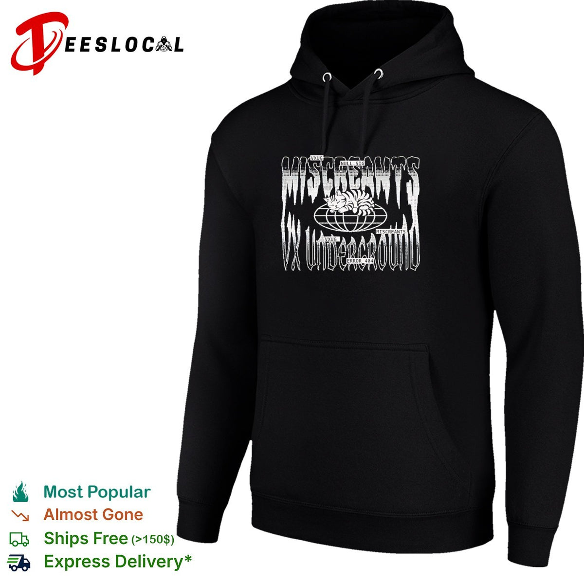 Miscreants Vx Underground Null Sig Error 404 Cat Globe Internet Cyber Security shirt