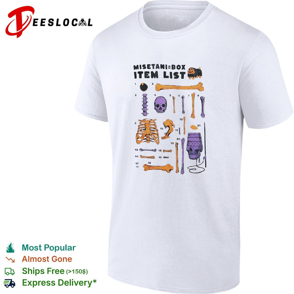 Misetani Box Item List anatomical skeleton shirt