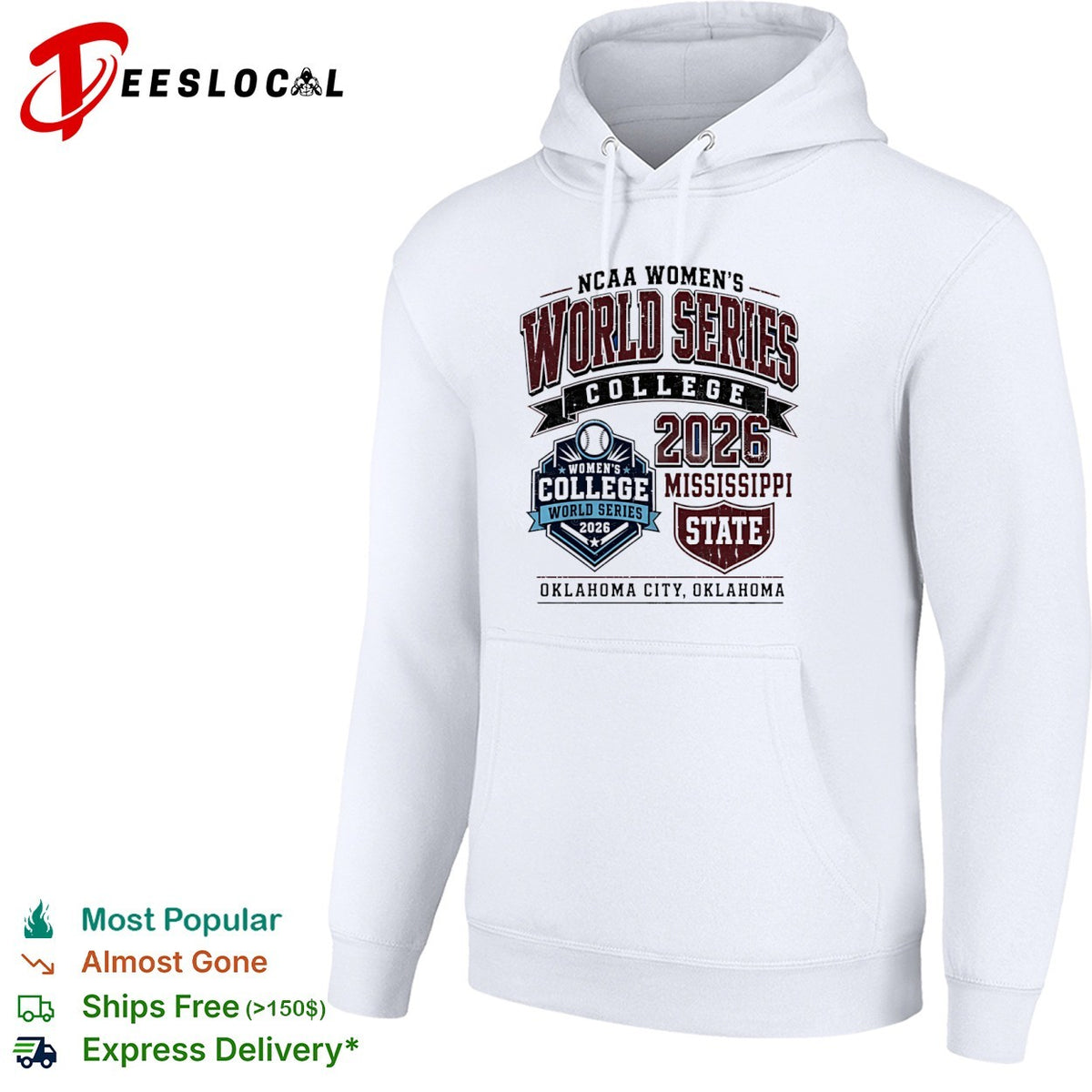 Mississippi State NCAA World Series 2026 Oklahoma City College softball fan shirt