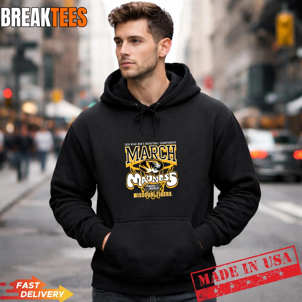 Missouri Tigers 2026 March Madness Basketball Champions Bold Fan T-Shirt