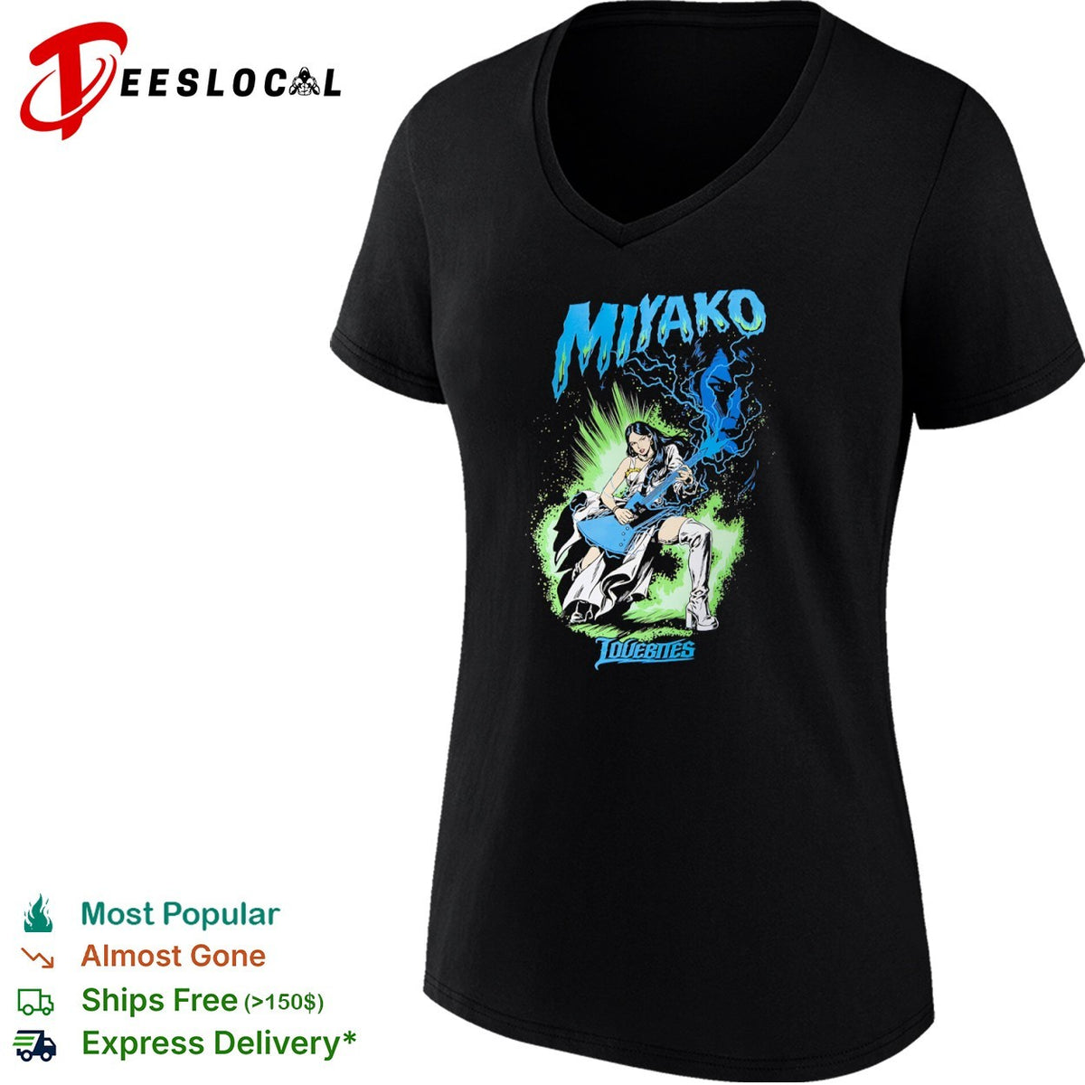 Miyako Lovebites Heavy Metal Guitarist Electric Lightning shirt