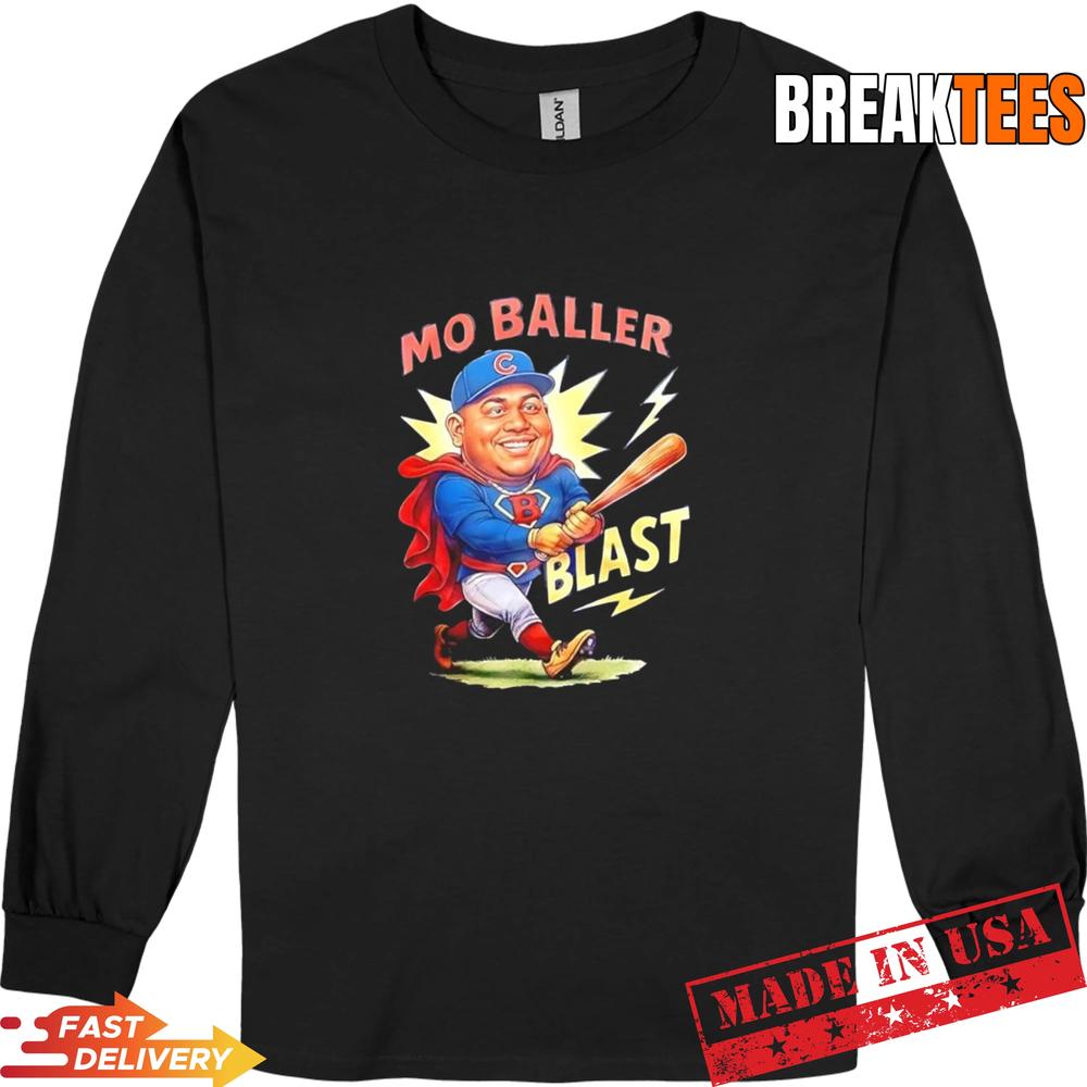 Moises Ballesteros Wearing Mo Baller Blast Baseball shirt