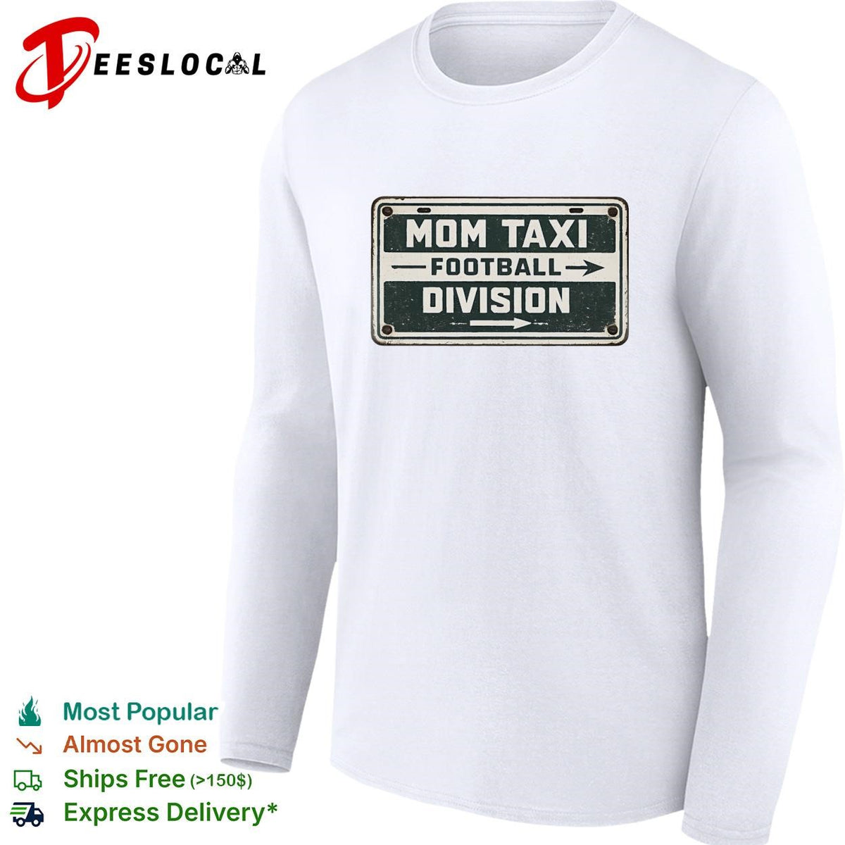 Mom taxi football division vintage sign shirt