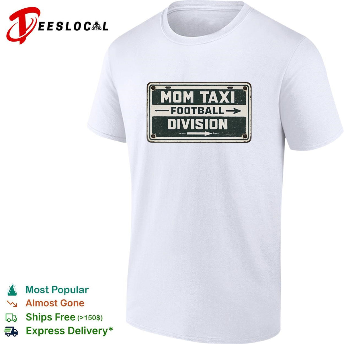 Mom taxi football division vintage sign shirt