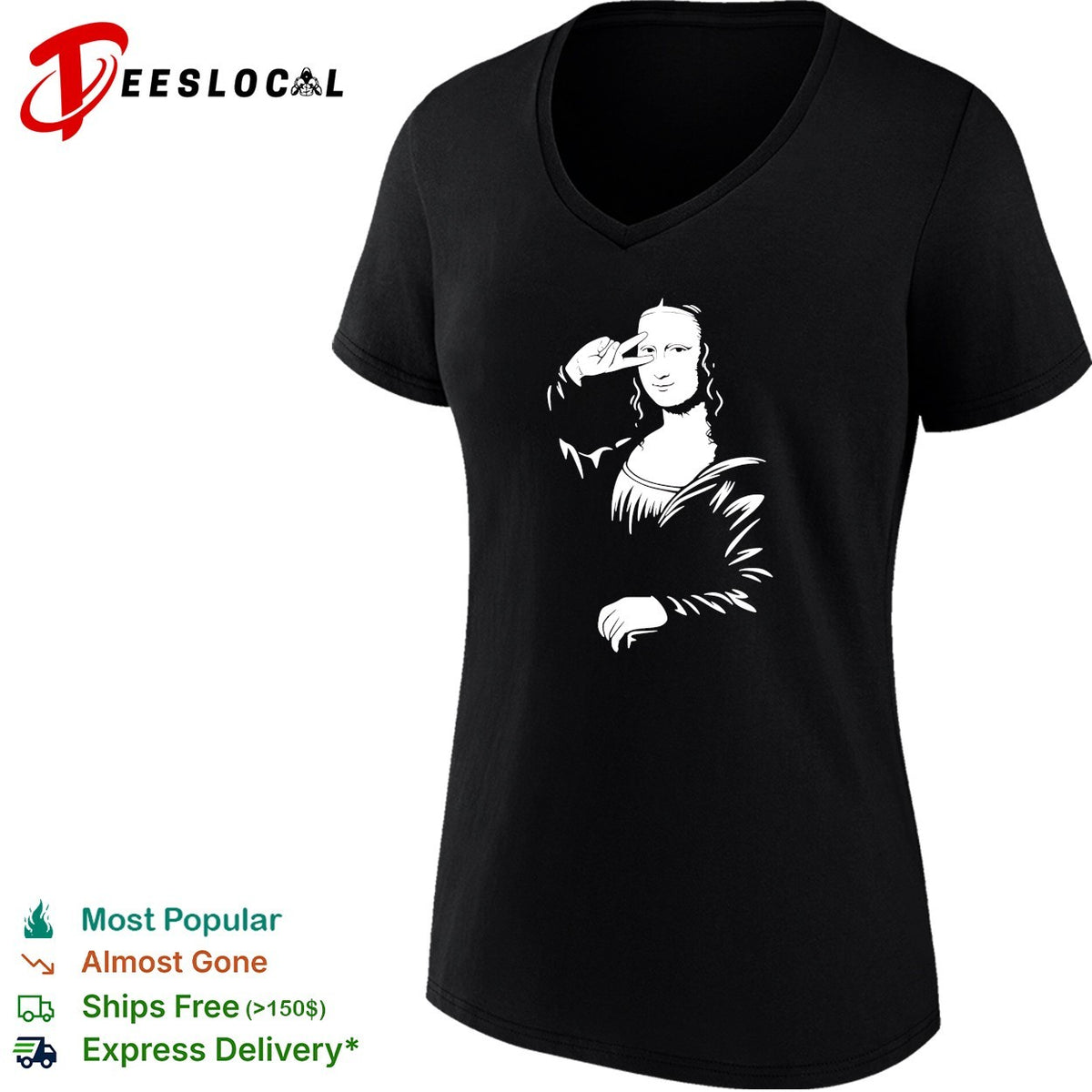 Mona Lisa say hi funny shirt