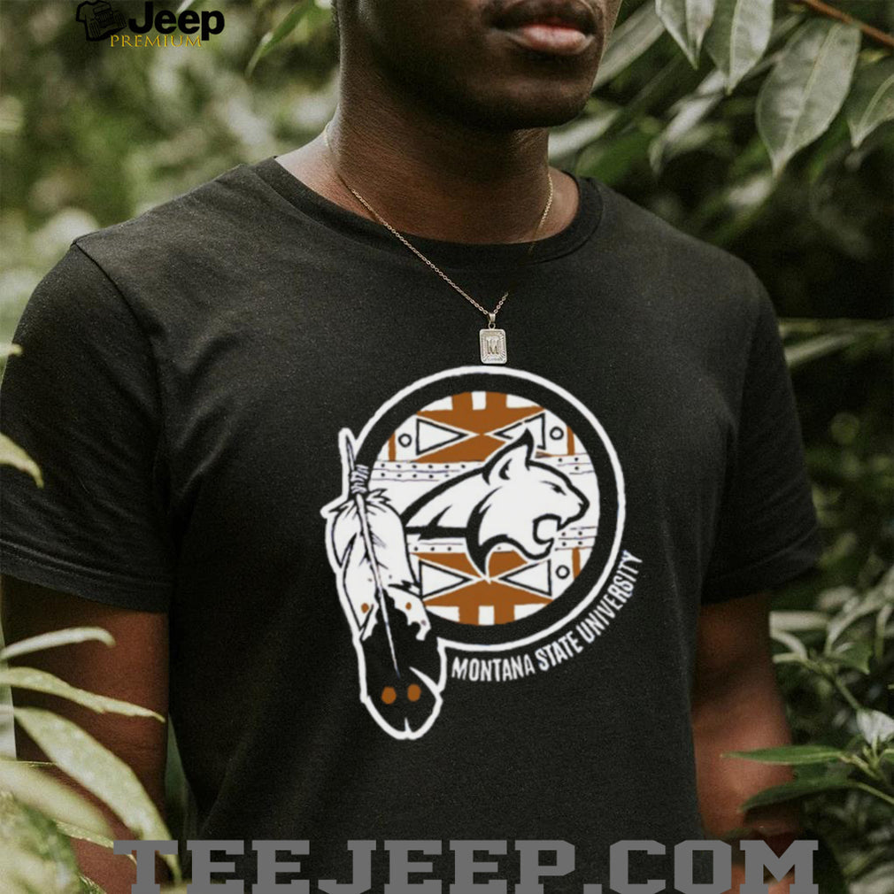 Montana State University Bobcats Native American Style Logo T Shirt