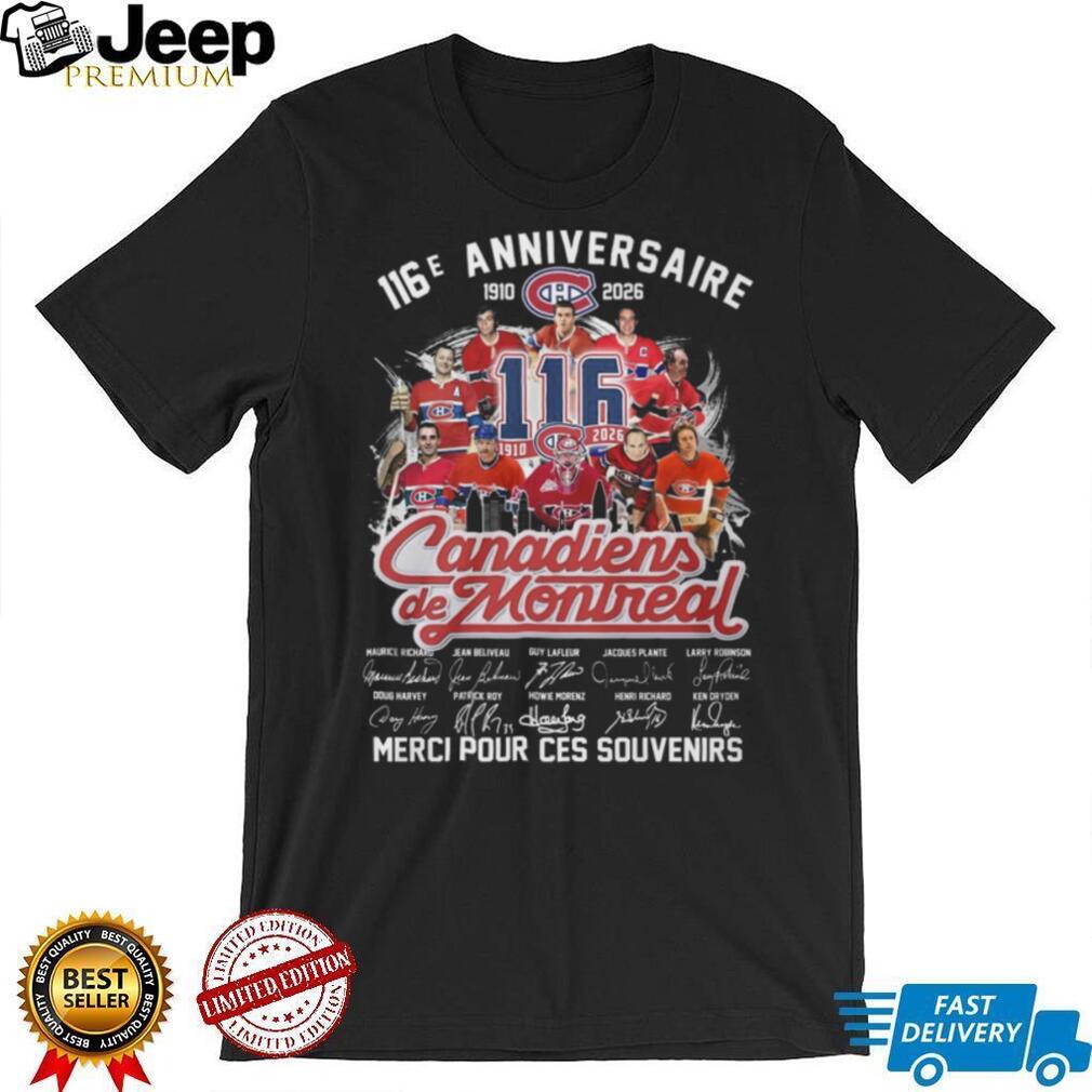 Montreal Canadiens 116th Anniversary Legends Signatures T Shirt