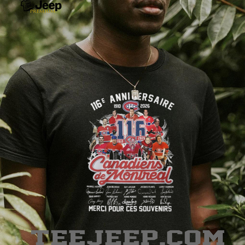 Montreal Canadiens 116th Anniversary Legends Signatures T Shirt