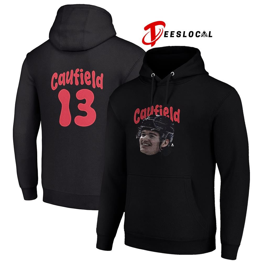 Montreal Canadiens Cole Caufield portrait name and number shirt