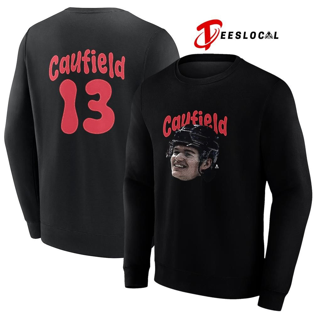 Montreal Canadiens Cole Caufield portrait name and number shirt