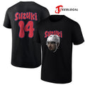 Montreal Canadiens Nick Suzukia portrait name and number shirt