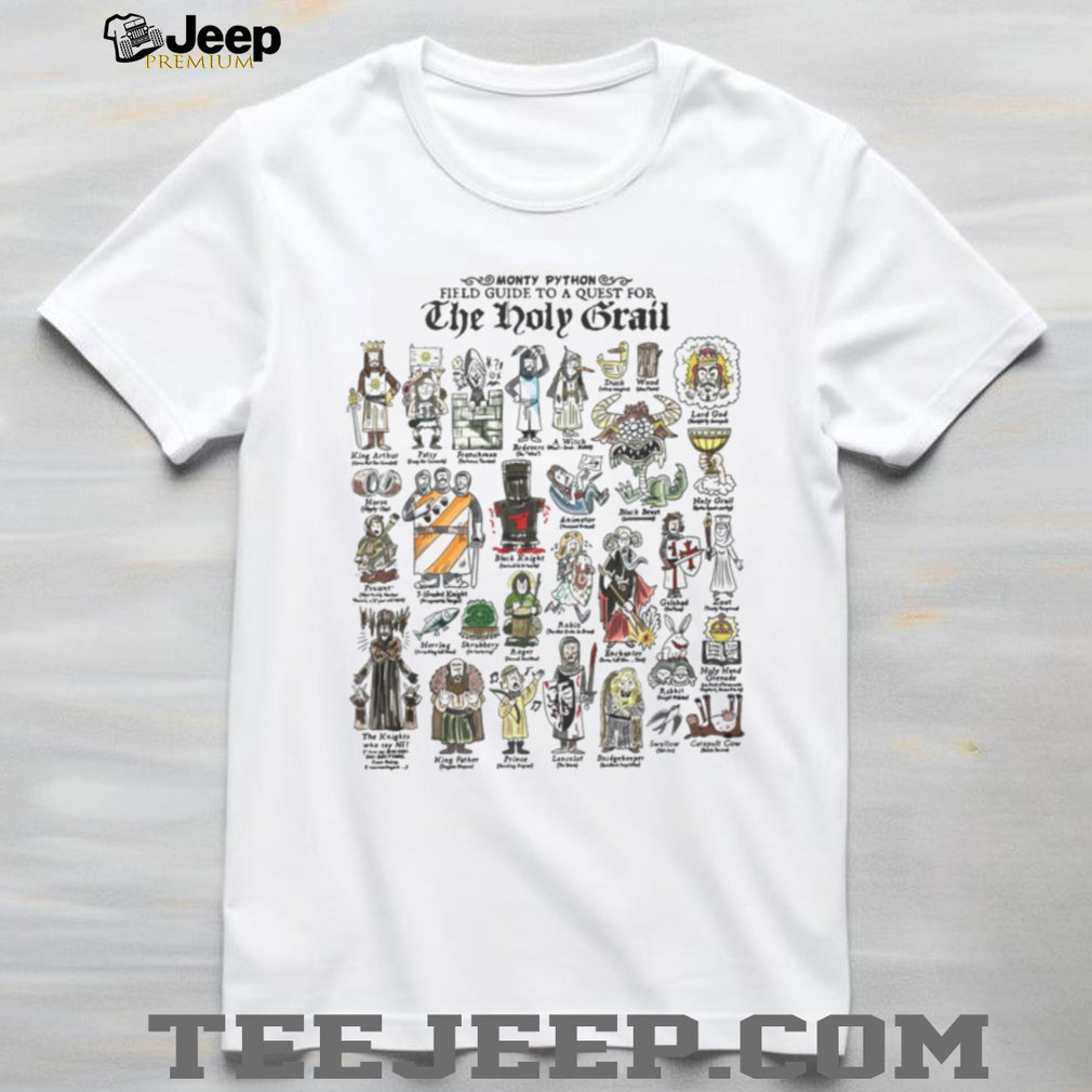 Monty Python Field Guide To A Quest For The Holy Grail Characters T Shirt