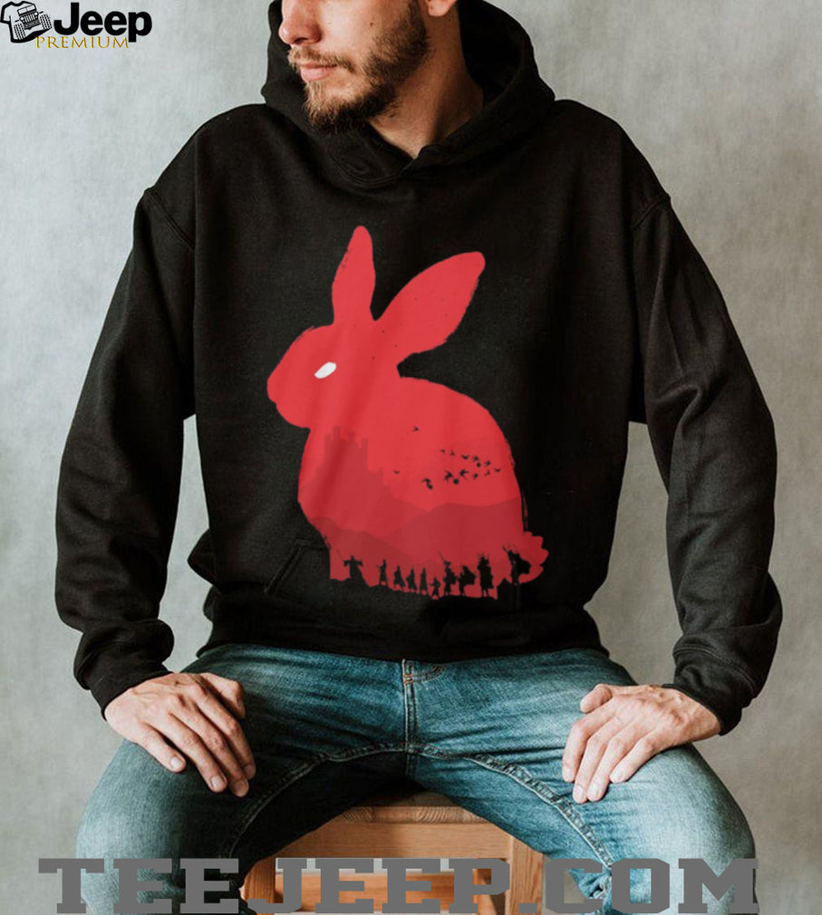 Monty Python Holy Grail Killer Rabbit of Caerbannog Silhouette T Shirt