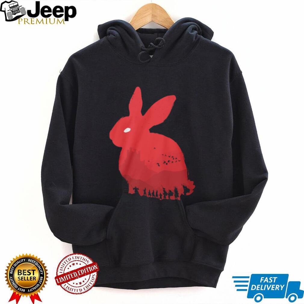 Monty Python Holy Grail Killer Rabbit of Caerbannog Silhouette T Shirt